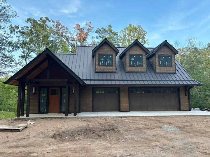 Completed seamless gutter project